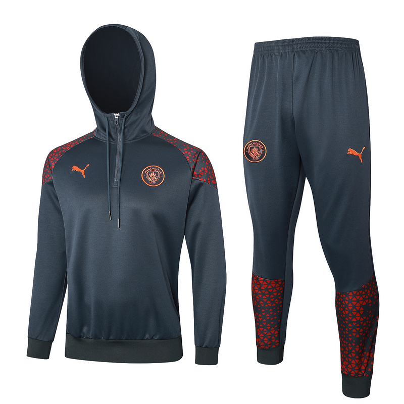 AAA Quality Manchester City 23/24 Hoodie Tracksuit - Dark Grey